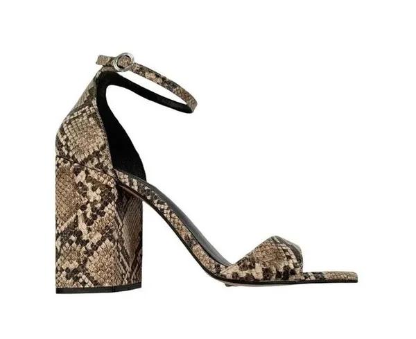 Chelsea & Violet Tara Snake Print Block Heel Sandal 6 NWT - Image 3