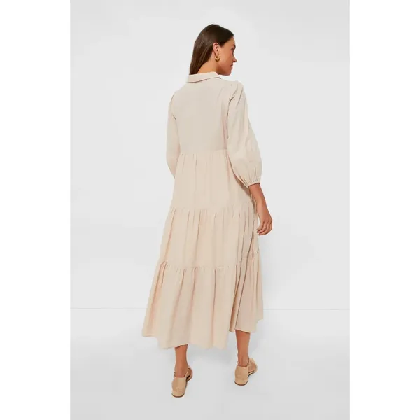 NWT Tuckernuck POMANDER PLACE Mabel in Sandstone Cotton Maxi Dress M - Image 4