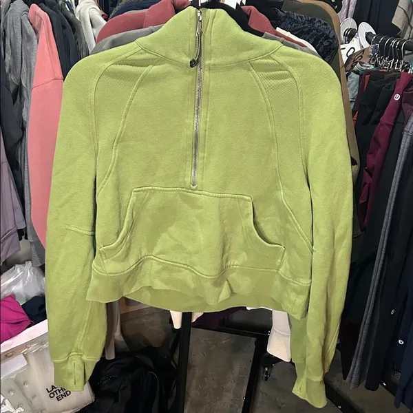 99. Lululemon Scuba Oversized Half-Zip Hoodie Wasabi - Image 3