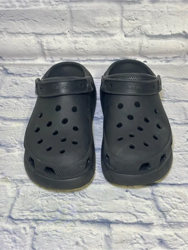 Classic Crocs Mega Crush Platform Slip On Clogs Sandals W9 M7 Black - Image 3