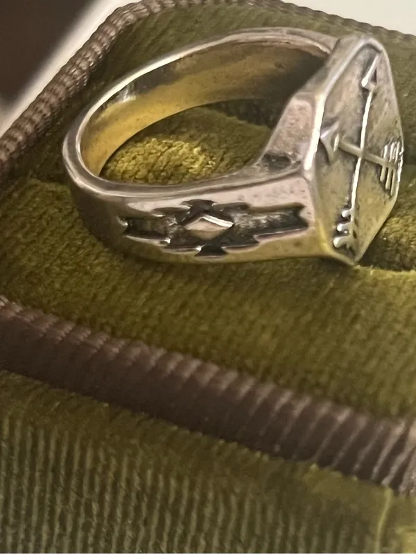 Classic Style Double Arrow w/ Intricate Details Stainless Steel Silver Ring S 6 - Image 3