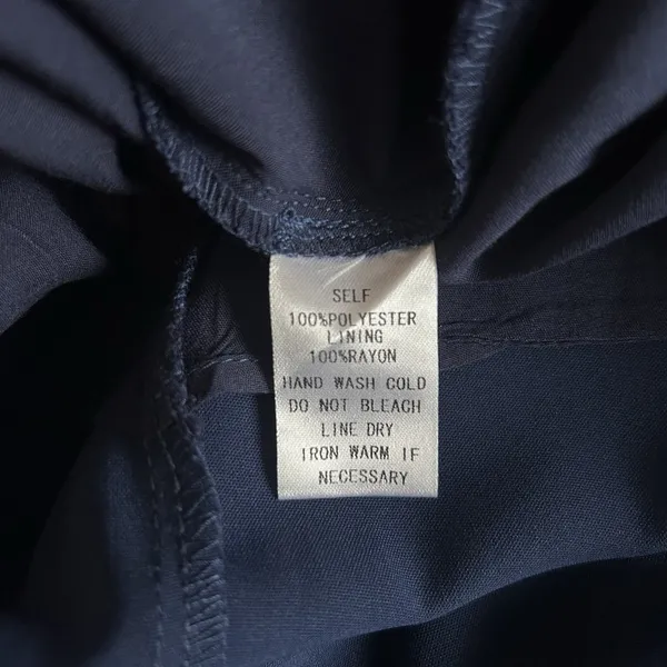 Altar'd State Size Med Navy Blue Maxi Dress Sleeveless Lace Details Tie Back Zip - Image 5