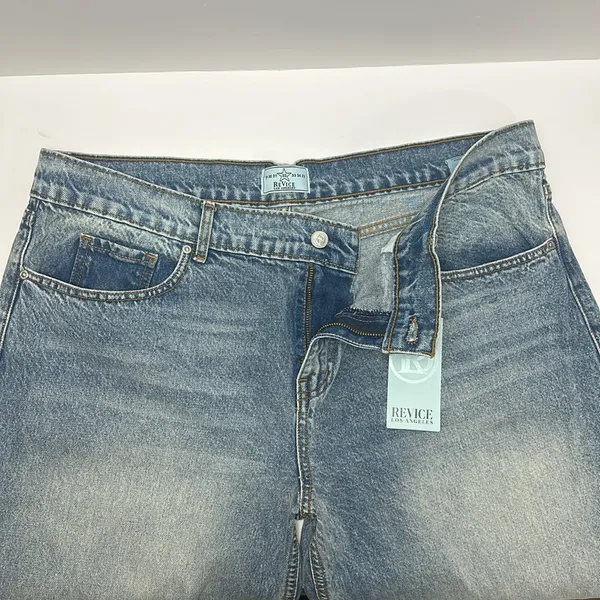 REVICE new with tags Baggy, Straight Leg Jeans in Faded Blue Wash - Image 11