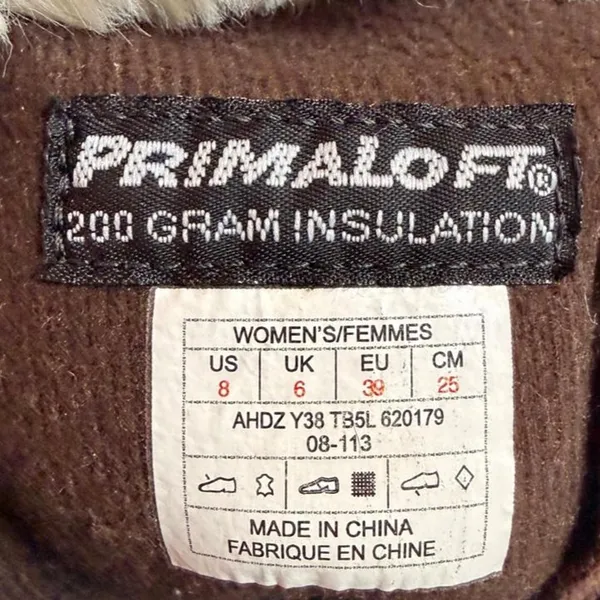 The North Face Janey Primaloft Suede Leather Winter Boots Women’s Size 8 Brown - Image 3