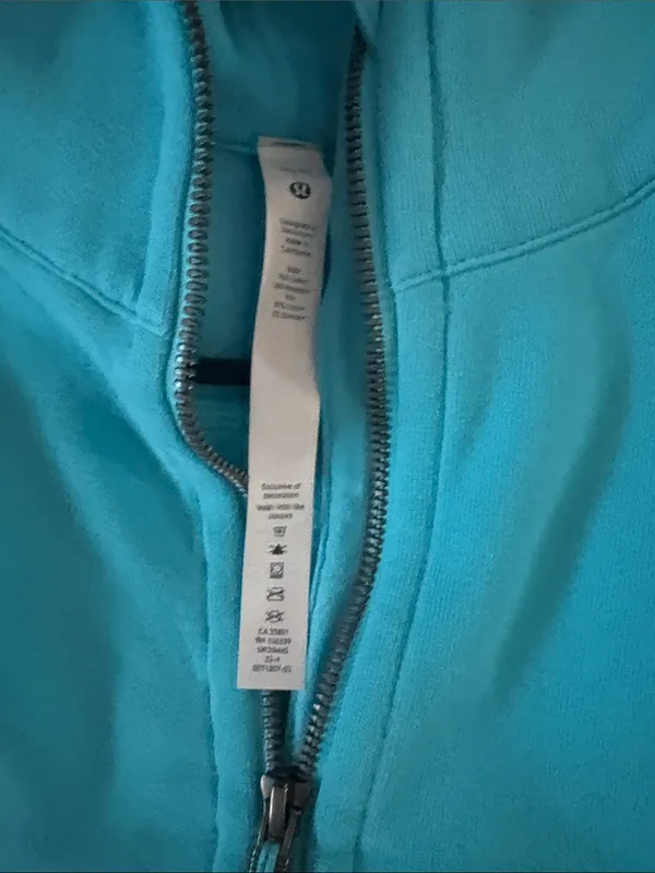 lululemon athletica scuba hooded Bright Turquoise Half-Zip Hoodie - Image 2