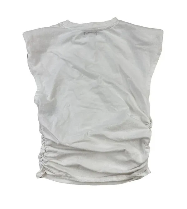 AFRM - Bilie Side Ruched Sleeveless Tank in White - Image 3