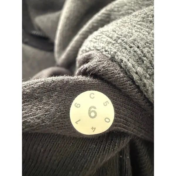 Lululemon Its Fleecing Cold Zip Up Jacket Women’s Sz 6 Heathered Black Fleece - Image 8