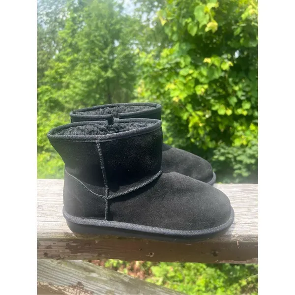 KOOLABURRA Leather Suede Black Booties Sz 5 NWOB - Image 2