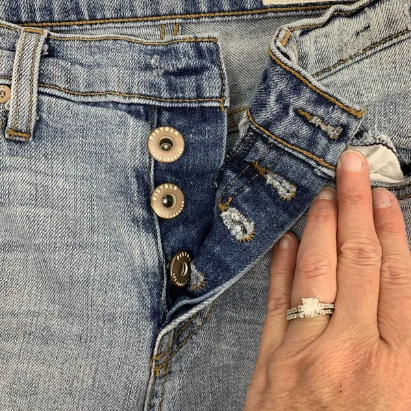 Pistola Size 26 Cassie Straight‎ Jeans Distressed Knee Holes High Rise Women’s - Image 6