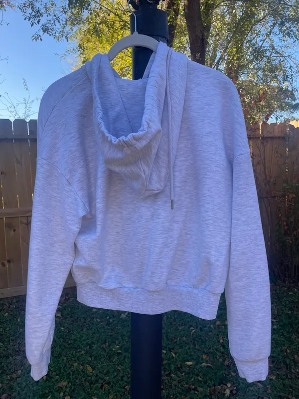 Garage Light Gray Zip Up Sweater - Image 3