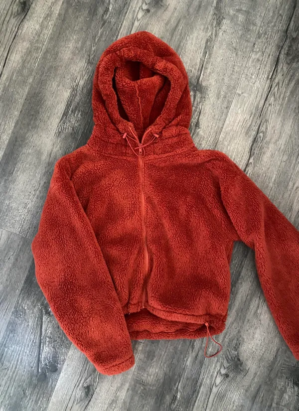 victoria’s secret pink fluffy hooded jacket - Image 2