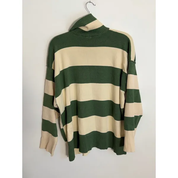 As Revival Green Striped Quarter Zip Women's sweater size small - Image 5