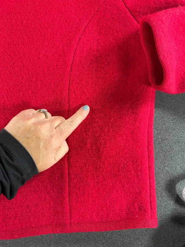 Vintage 1970s Wool Cardigan SIZE 14 100% Pure Wool Moffat Woollens Red Bouclé - Image 13