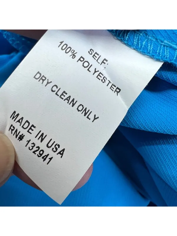 Amanda Uprichard Sweeney Blue Ruffle Tiered Sweetheart Midi Dress Size XS - Image 9