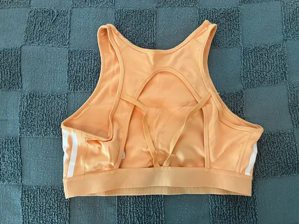 Adidas Sports Bra Orange High Neck - Image 2