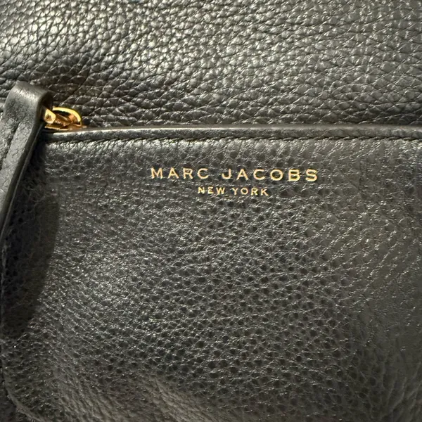 Marc Jacobs Empire City Crossbody Saddle Bag Black Pebbled Leather - Image 4