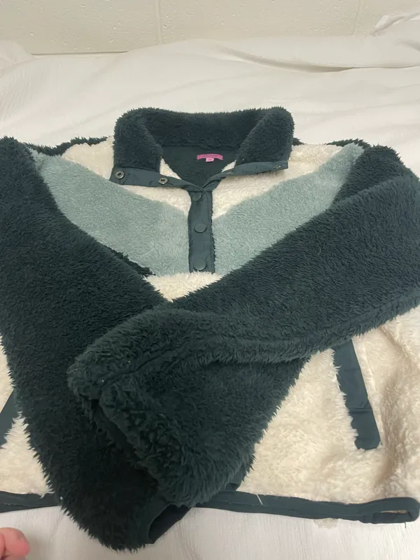 Francesca’s Fleece Fuzzy Quarter Button  - Image 4