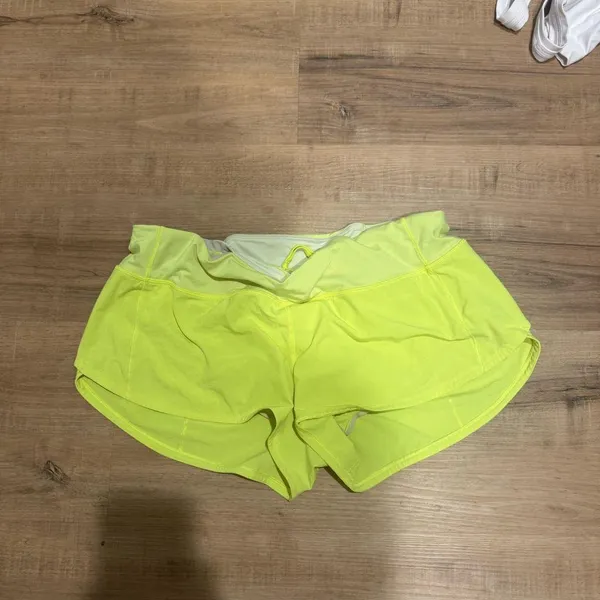 lululemon athletica Neon Yellow Athletic Shorts - Image 2