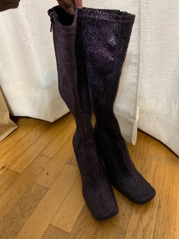 Purple Knee High Boots Size 6 - Image 2