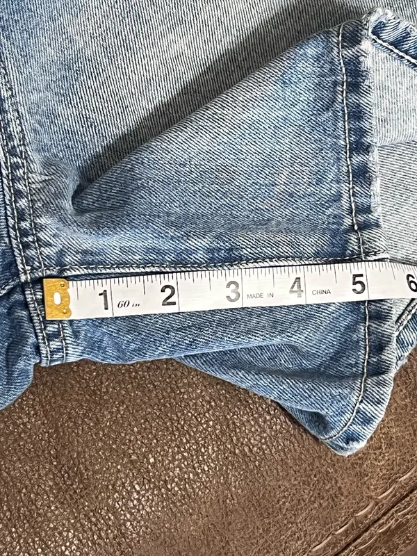 NWT Free Assembly Women's Denim Shorts Twill Tie 6" Inseam Light Wash Size 2 - Image 10