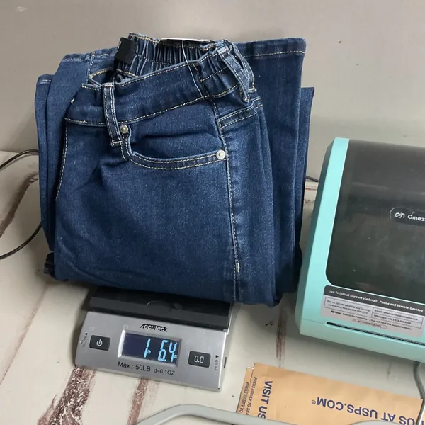 Madden‎ NYC Wide Leg Jeans XXS Blue Denim Elastic Waist Cross Over Waistband New - Image 7