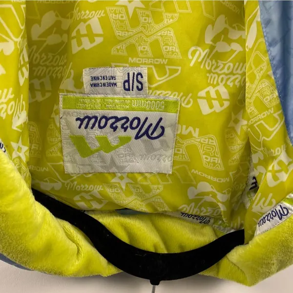 Morrow Blue Puffer Ski Jacket with Lime Accents - Image 6