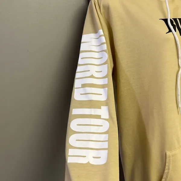 Justin Bieber Tan Purpose World Tour Hoodie with Kangaroo Pocket- Large - Image 3