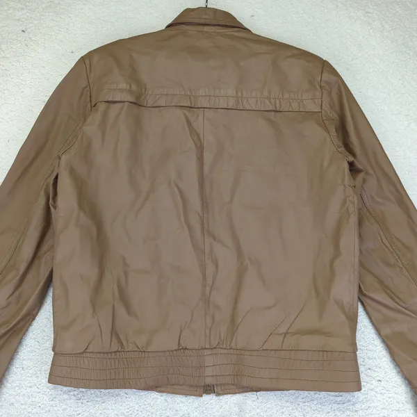 Schott Sportswear Genuine Leather Bomber Jacket‎ Womens Size 40 Brown - Image 5