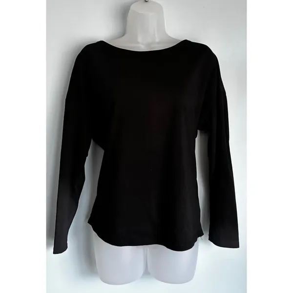 Ecowish Black Long Sleeve Top Women's Medium - Image 2