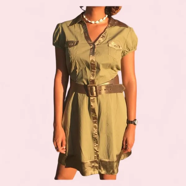 Nordstrom Green Shirt Dress - Image 4