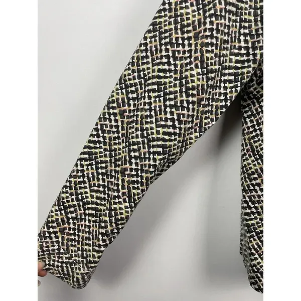 CAbi Cliffside Moto Jacket Abstract Multicolor Full Asymmetric Zip 5099 Size‎ M - Image 2