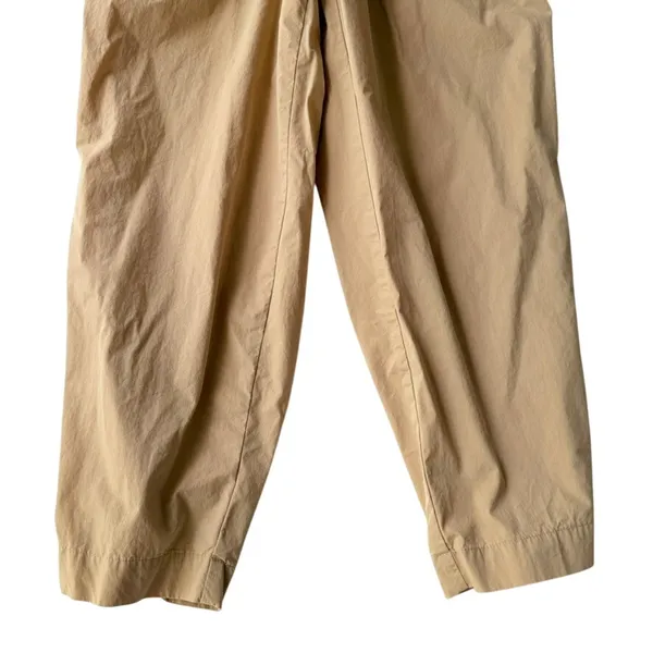 Madewell Pleated Balloon Pants Tan Size 2 High Waist Cotton Comfort Loose Casual - Image 3