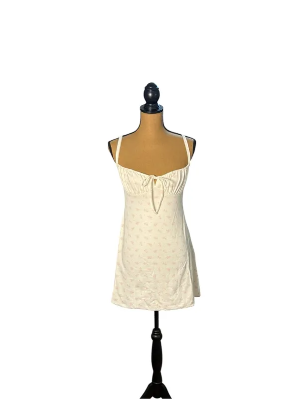 SKIMS Pointelle Mini Dress L Halite Floral Campus Collection NWT Sold Out - Image 2