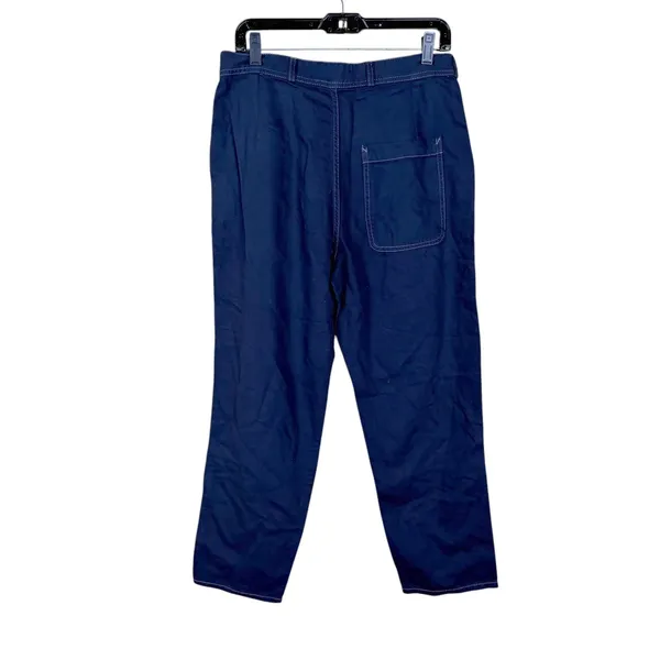 Sandrine Rose NWT Pants Women's 27 Navy Patchwork Workwear Indie Utility Ankle - Image 3