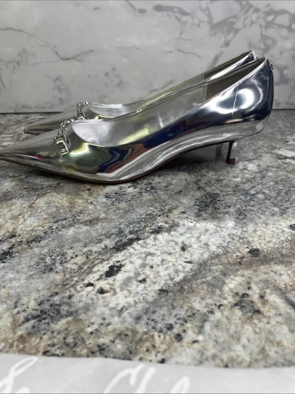 Sam Edelman Kaya 2 Women's Silver Pumps with dust bag - Image 5
