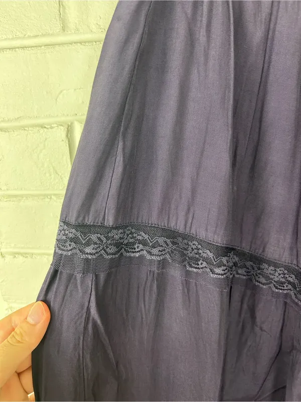 Vintage White Stag Purple Tiered Lace Midi/Maxi Skirt Size L - Image 6