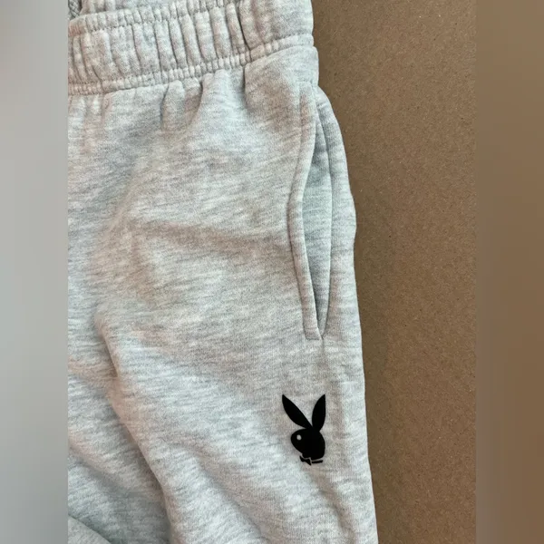 PLAYBOY Light Gray Joggers - Image 2