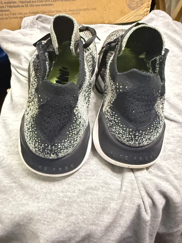 Nike Free Rn Flyknit 2018 White Black Womens Size 9.5 - Image 3