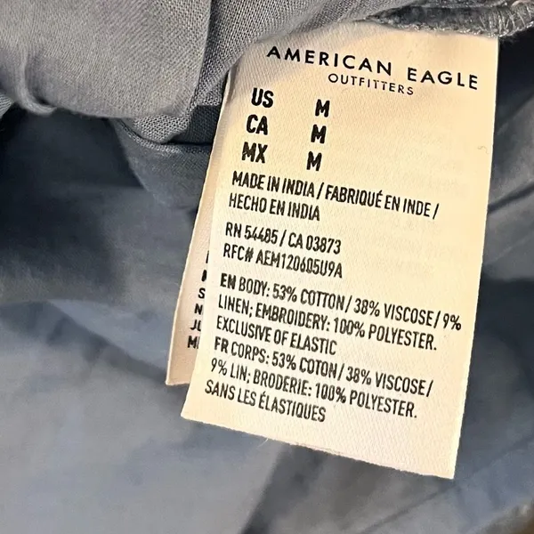 American Eagle Chambray Blue Crop Top Size Medium‎ - Image 5