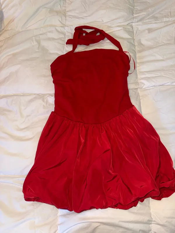 Garage Red Bubble Mini Dress - Image 2