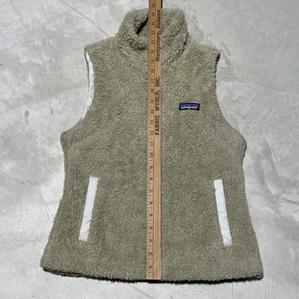 Patagonia Women's Los Gatos Fleece Vest Brown Size Small Fuzzy Full Zip - Image 5