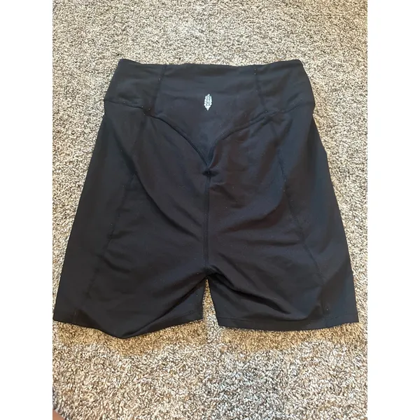 FP Movement Women Black High Rise‎ V-Waist Biker Shorts OB1108220 Size S - Image 4