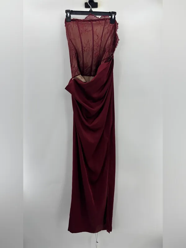 NBD Nalani Corset Maxi Dress in Oxblood - Image 3