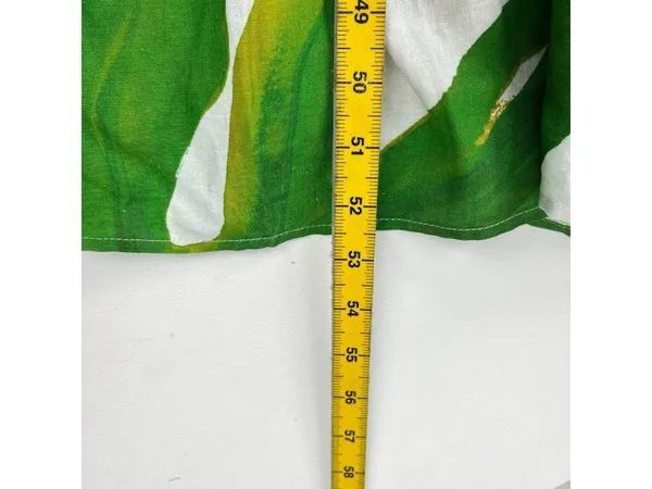 NWOT Farm Rio Linen Blend Green Leaf Print Sleeveless Maxi Dress Size XS - Image 14