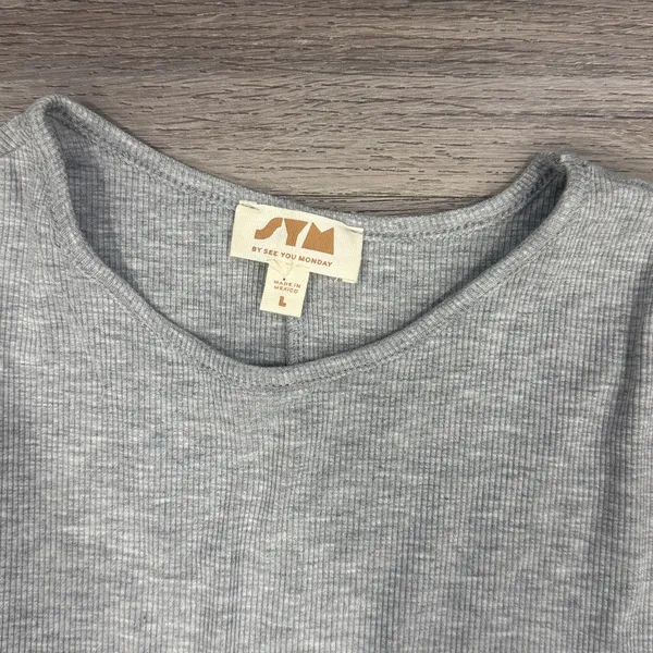See You Monday Heather Gray Maxi Ribbed Tank Dress - Image 3