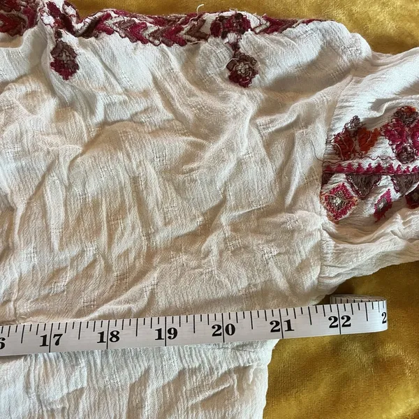 Free People Women's Adrianna Embroidered Hi-Low Tunic Dress Size Small EUC - Image 4