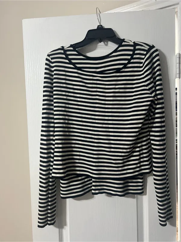 Heyson Black and White Striped Long-Sleeve Tee - Image 3