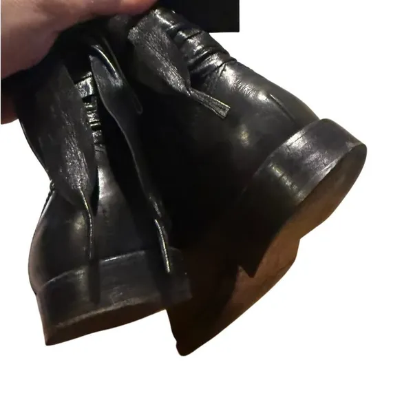 Valentino Black Leather Bow Ankle Boots – Women’s 36.5 (US 6.5) FLAW - Image 6