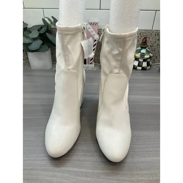 Madden Girl Ranger White Ankle Booties - Image 2