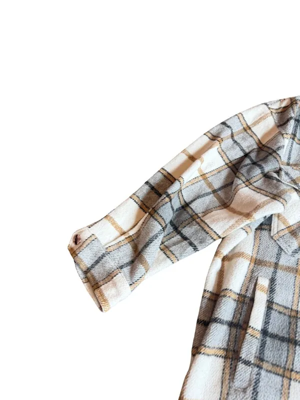Bohme Plaid Flannel Shacket Shirt Jacket Snap Down Button Pockets Medium Women's - Image 3